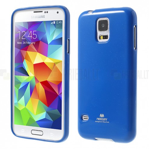 Samsung Galaxy S5 mėlynas Mercury kieto silikono (TPU) dėklas