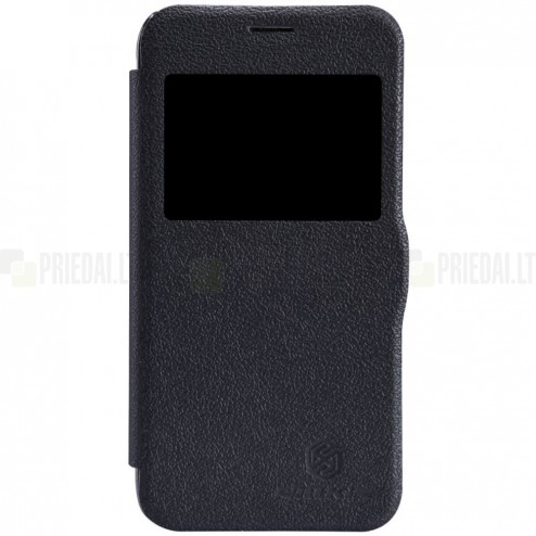 Samsung Galaxy S5 mini (G800) juodas odinis atverčiamas Nillkin Fresh dėklas