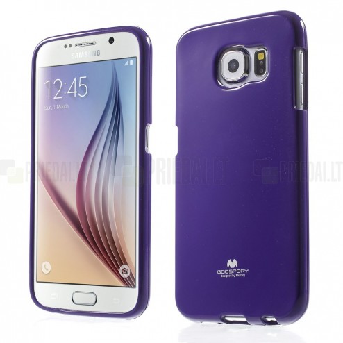 Samsung Galaxy S6 (G920) Mercury violetinis kieto silikono tpu dėklas - nugarėlė