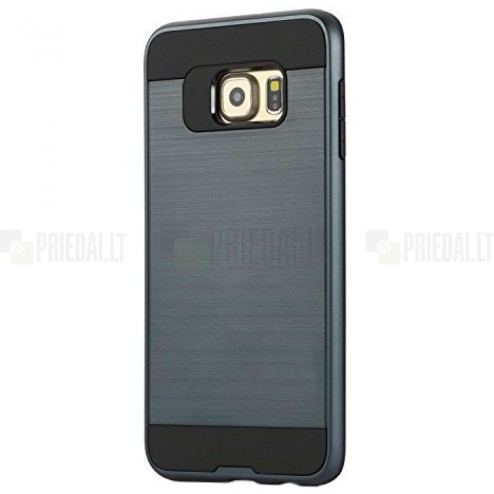Sustiprintos apsaugos Samsung Galaxy S6 G920 tamsiai mėlynas kieto silikono (TPU) ir plastiko dėklas