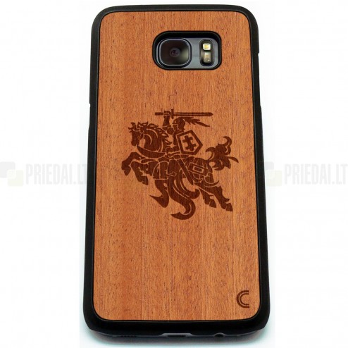 Samsung Galaxy S7 edge „Crafted Cover“ Vytis natūralaus medžio dėklas (šviesus medis)