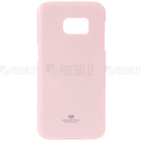 Samsung Galaxy S7 (G930) Mercury šviesiai rožinis kieto silikono tpu dėklas - nugarėlė
