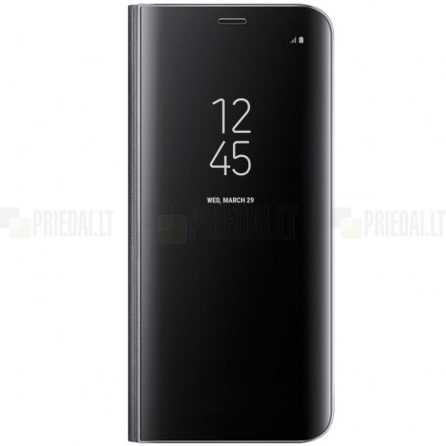 Samsung Galaxy S8 (G950) originalus Clear View Standing Cover atverčiamas juodas dėklas