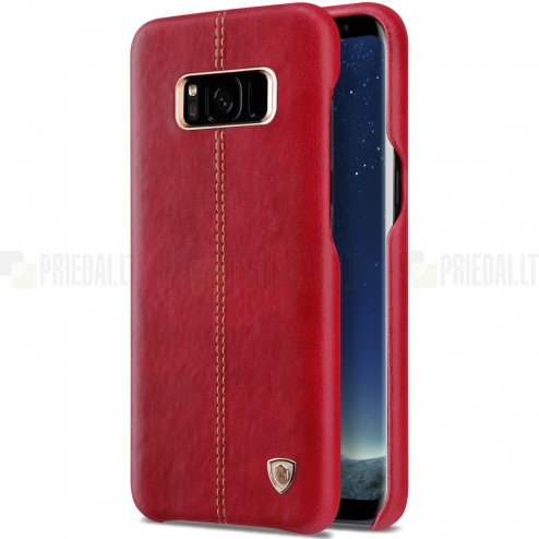 „Nillkin“ Englon Samsung Galaxy S8 (G950) raudonas odinis dėklas - nugarėlė