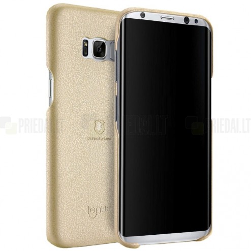 „Lenuo“ Soft Slim serijos Samsung Galaxy S8+ (G955) auksinis odinis dėklas - nugarėlė