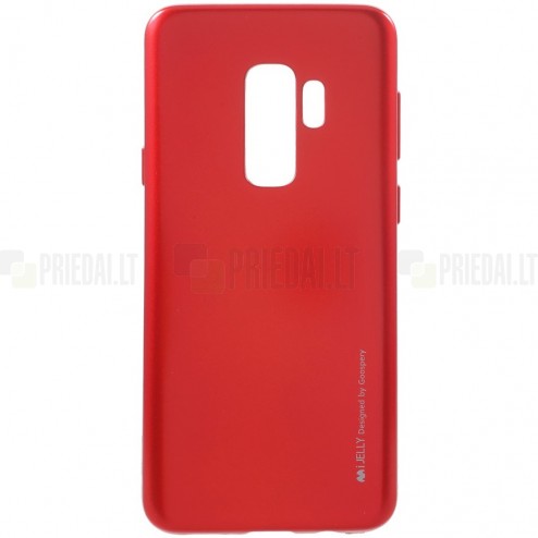 Samsung Galaxy S9+ (G965) Mercury raudonas kieto silikono tpu dėklas - nugarėlė