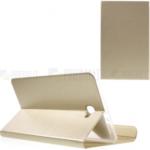 Samsung Galaxy Tab A 10,1 2016 (T580, T585) Smart Case atverčiamas auksinis odinis dėklas - knygutė
