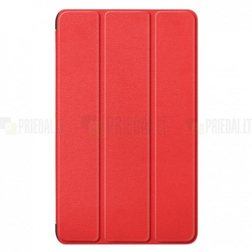 Samsung Galaxy Tab A9 (X110, X115) atverčiamas raudonas odinis dėklas (sulankstomas)