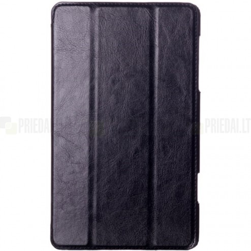 Samsung Galaxy Tab S 8.4 (T705, T700) atverčiamas juodas odinis dėklas - knygutė