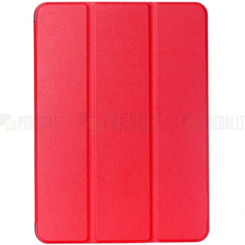 Samsung Galaxy Tab S2 9,7 (T815, T810) atverčiamas raudonas odinis dėklas - knygutė (sulankstomas)