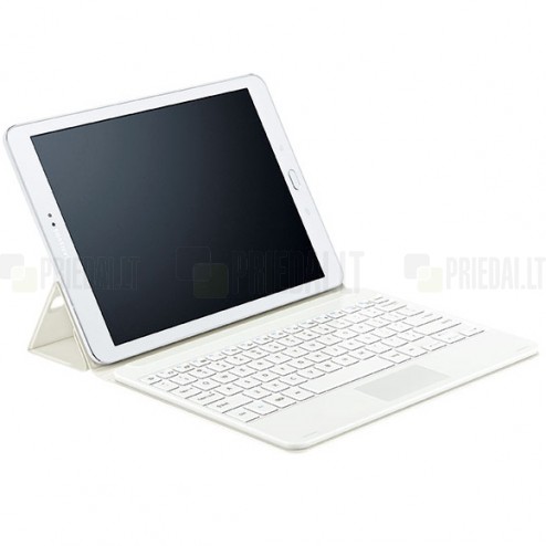 Originali Samsung Galaxy Tab S2 9.7 (T815, T810) Bluetooth Keyboard Cover belaidė balta klaviatūra - dėklas