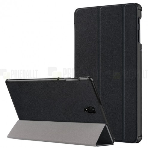 Samsung Galaxy Tab S4 10.5 (T835, T830) atverčiamas juodas odinis dėklas - knygutė (sulankstomas)