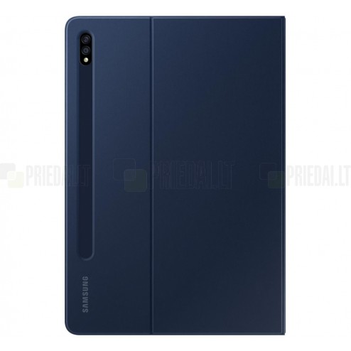 Originalus Samsung Galaxy Tab S7 FE 12.4", S7+ 12.4" (T976) Book Cover EF-BT730 atverčiamas tamsiai mėlynas odinis dėklas