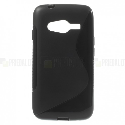 Samsung Galaxy Trend 2 G313 juodas kieto silikono TPU dėklas - nugarėlė