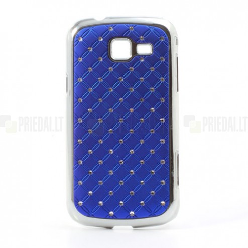 Samsung Galaxy Trend II S7570 elegantiškas tamsiai mėlynas dėklas su blizgučiais