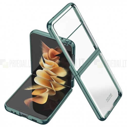 Samsung Galaxy Z Flip3 (F711) GKK skaidrus žalios spalvos plastikinis dėklas - nugarėlė