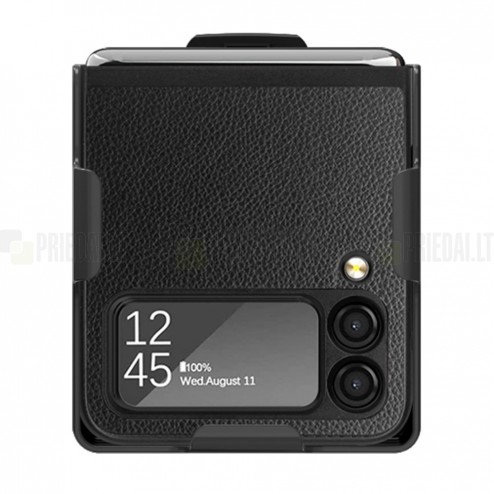 Samsung Galaxy Z Flip3 (F711) Rotary Belt Clip plastikinis juodas dėklas su laikikliu