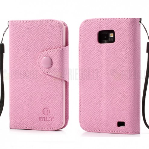„MLT“ atverčiamas juodas Samsung Galaxy S2 i9100 dėklas (dėkliukas) - knygutė