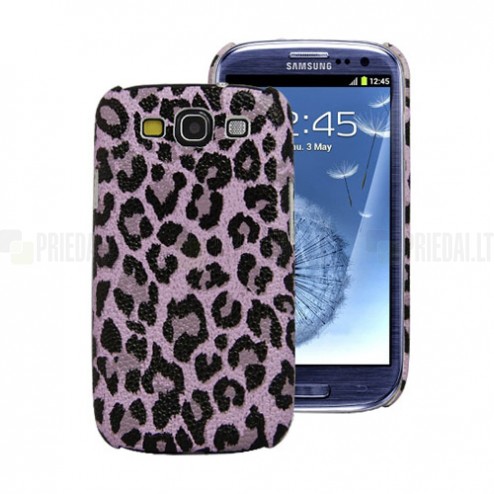 „Leopardinis“ rožinis Samsung Galaxy S3 i9300 dėklas (dėkliukas)