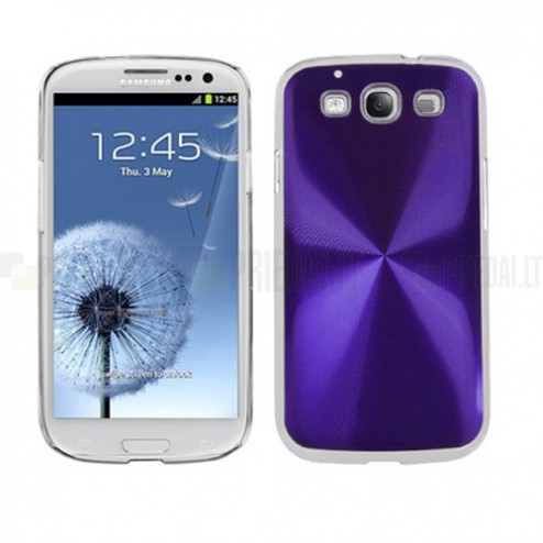 CD stiliaus violetinis Samsung Galaxy S3 i9300 dėklas (dėkliukas, nugarėlė)