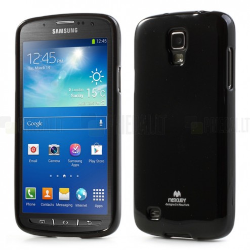 „Mercury“ juodas Samsung Galaxy S4 Active dėklas