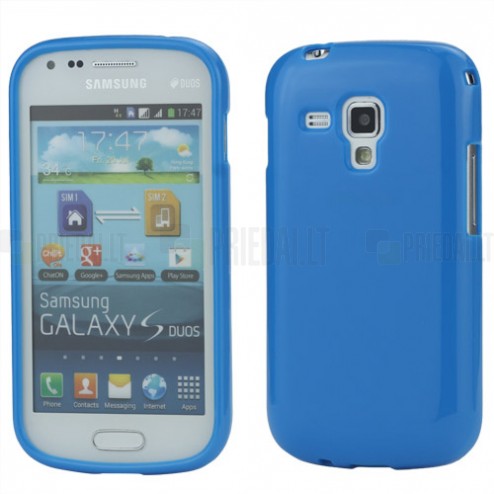 Mėlynas silikoninis TPU Samsung Galaxy S Duos S7562 (Samsung Galaxy Trend S7560) dėklas (dėkliukas)