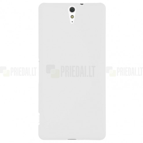 Sony Xperia C5 Ultra kieto silikono TPU baltas dėklas - nugarėlė
