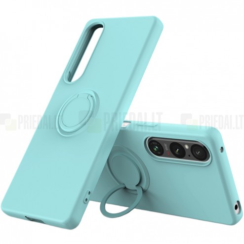 Sony Xperia 1 V „Ring“ Kickstand (TPU) mėtinis dėklas - nugarėlė
