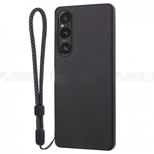 Sony Xperia 1 V „Vili“ TC juodas dėklas - nugarėlė
