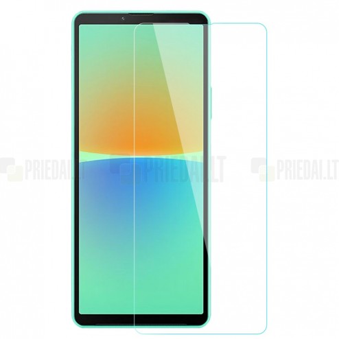Sony Xperia 10 IV „Amorus“ 9H Tempered Glass (nepilno dengimo) sustiprintos apsaugos skaidrus apsauginis ekrano stiklas 0,26 mm