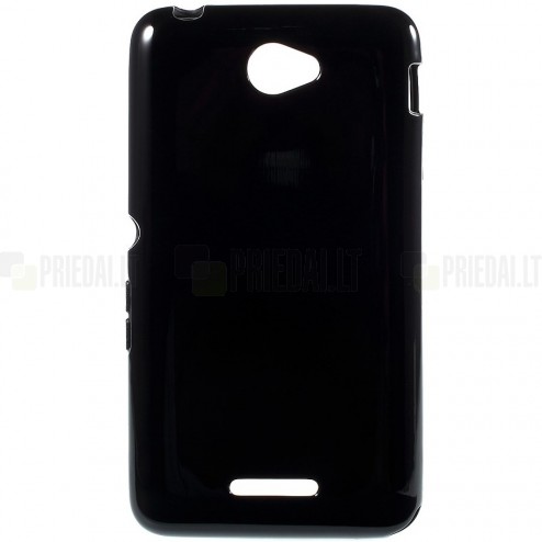Sony Xperia E4 (Sony Xperia E4 Dual) kieto silikono TPU juodas dėklas - nugarėlė