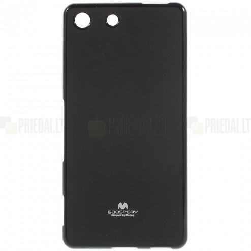 Sony Xperia M5 Mercury juodas kieto silikono tpu dėklas - nugarėlė