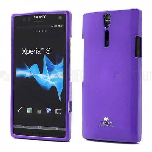 Mercury TPU kieto silikono violetinis Sony Xperia S dėklas - nugarėlė