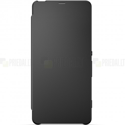 Oficialius Sony Xperia XA Style Cover Flip juodas atverčiamas dėklas SCR54
