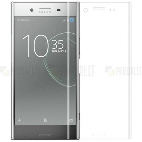 Sony Xperia XZ1 „Calans“ 9H Tempered Glass sustiprintos apsaugos skaidrus pilnai dengiantis apsauginis ekrano stiklas 0,2 mm 