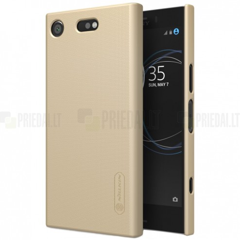 Nillkin Frosted Shield Sony Xperia XZ1 Compact auksinis plastikinis dėklas