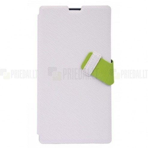Baltas „Baseus“ Faith Leather atverčiamas Sony Xperia Z1 dėklas