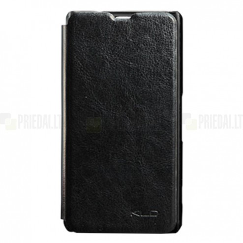 „Kalaideng“ Enland Sony Xperia Z1 Compact juodas odinis atverčiamas dėklas