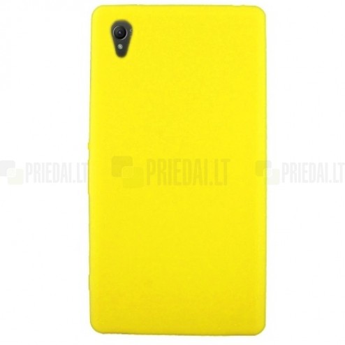 Sony Xperia Z1 (Honami, C6903, C6902) geltonas silikoninis dėklas