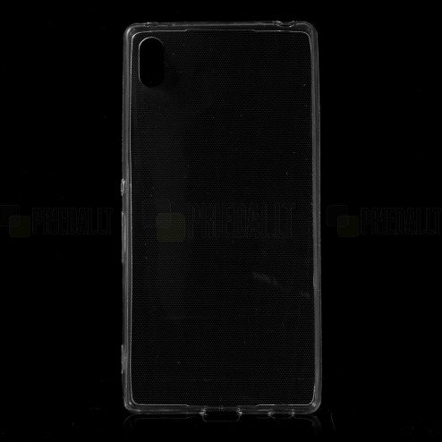 Sony Xperia Z3+ Plius skaidrus (permatomas) kieto silikono TPU ploniausias pasaulyje bespalvis dėklas