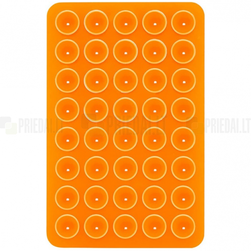 „Suction Pad“ universalus silikoninis siurbtukų kilimėlis (laikiklis) - oranžinis
