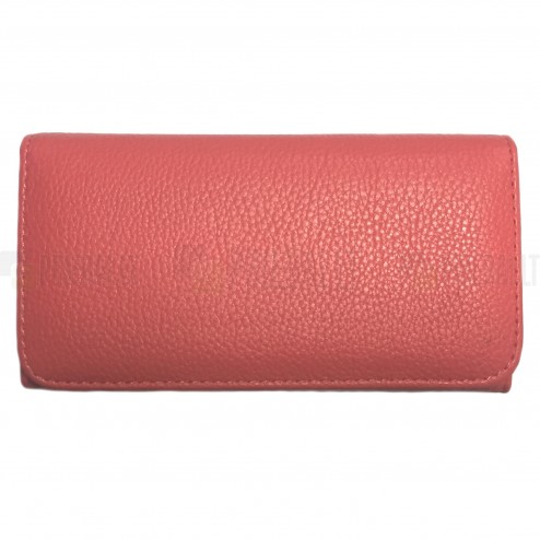 „Litchi“ universali rožinė odinė telefono piniginė - dėklas (L dydis)