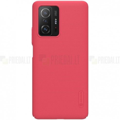 Nillkin Frosted Shield Xiaomi 11T (11T Pro) raudonas plastikinis dėklas