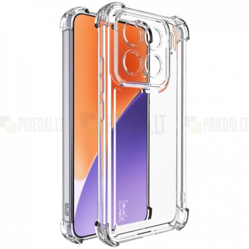 Xiaomi 15 "Imak" sustiprintos apsaugos kieto silikono TPU skaidrus, permatomas dėklas - nugarėlė