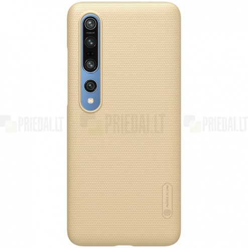 Xiaomi Mi 10 (Mi 10 Pro) Nillkin Frosted Shield auksinis plastikinis dėklas