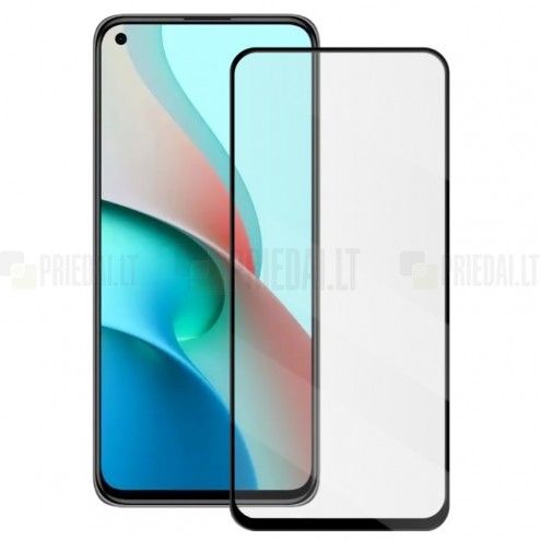 Xiaomi Mi 11 Lite „Amorus“ 9H Tempered Glass sustiprintos apsaugos juodas pilnai dengiantis apsauginis ekrano stiklas 0,2 mm