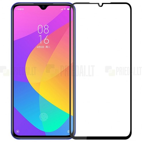 Xiaomi Mi A3 (Mi CC9e) „Rurihai“  9H Tempered Glass sustiprintos apsaugos juodas pilnai dengiantis apsauginis ekrano stiklas 0,26 mm