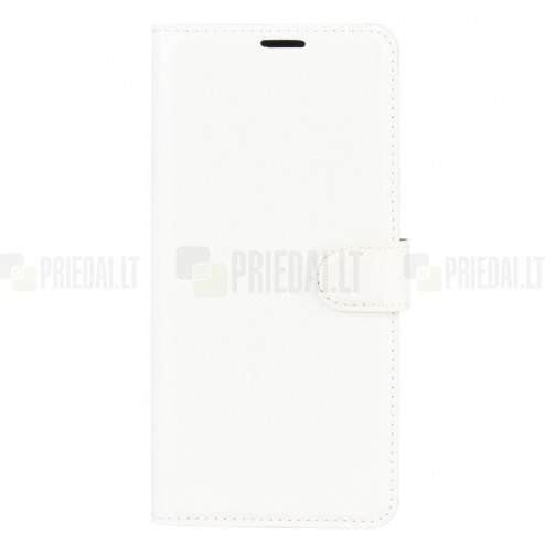 Xiaomi Mi Note 10 Lite atverčiamas juodas odinis Litchi dėklas - piniginė