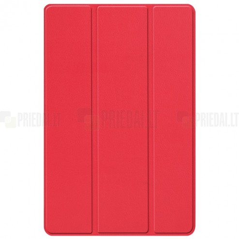 Xiaomi Pad 5 atverčiamas raudonas odinis dėklas (sulankstomas)