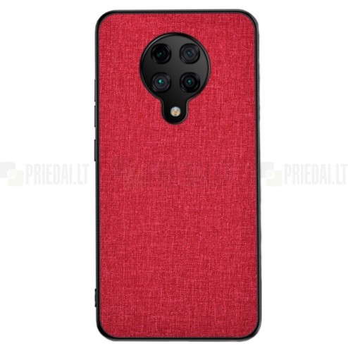 „Bi-Color“ Splicing Xiaomi Poco F2 Pro raudonas odinis dėklas